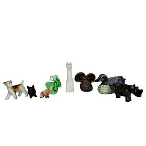 A Collection Of Small Animal-Shaped Trinkets Bibelot Creatures 8x
